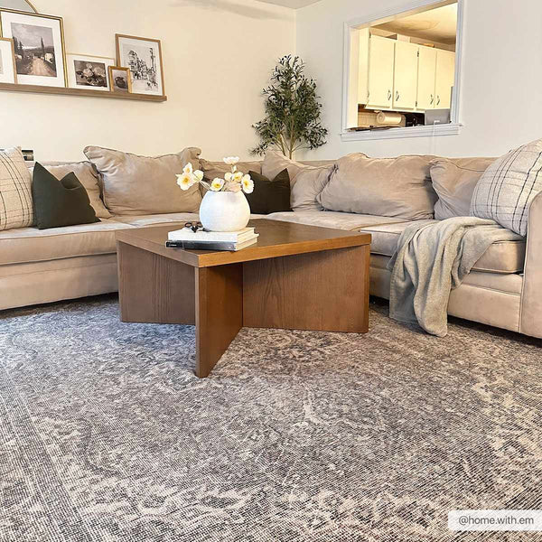 Hauteloom Greenpoint GRNPN Beige Machine Made Chenille-Polyester Rug