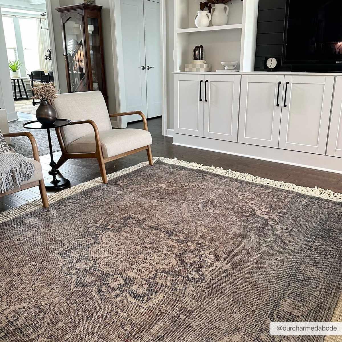 Hauteloom Greenpoint GRNPN Beige Machine Made Chenille-Polyester Rug