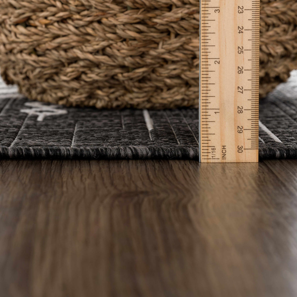 Hauteloom Frankville FRNKV Black Machine Made Polypropylene Rug