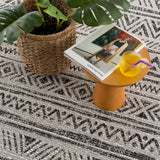 Hauteloom Catrine CATRI Black Machine Made Polypropylene Rug