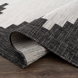 Hauteloom Djugun DJU Black Machine Made Polypropylene Rug
