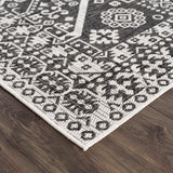 Hauteloom Kingscliff KNGRA Black Machine Made Polypropylene Rug