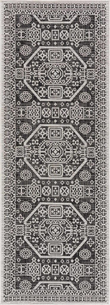 Hauteloom Kingscliff KNGRA Black Machine Made Polypropylene Rug