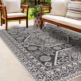 Hauteloom Kingscliff KNGRA Black Machine Made Polypropylene Rug