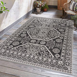 Hauteloom Kingscliff KNGRA Black Machine Made Polypropylene Rug