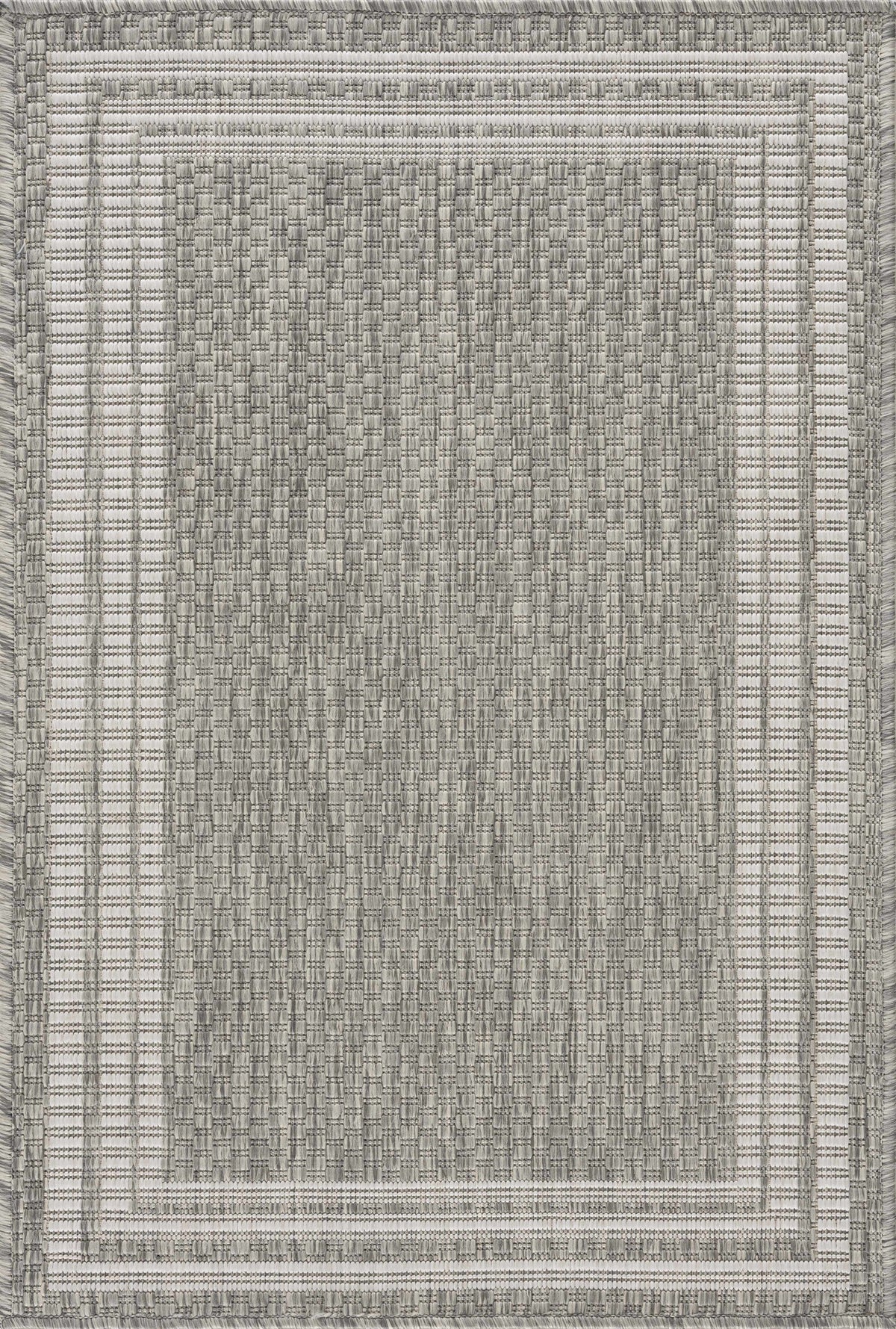 Hauteloom Burradoo BRRVC Gray Machine Made Polypropylene Rug