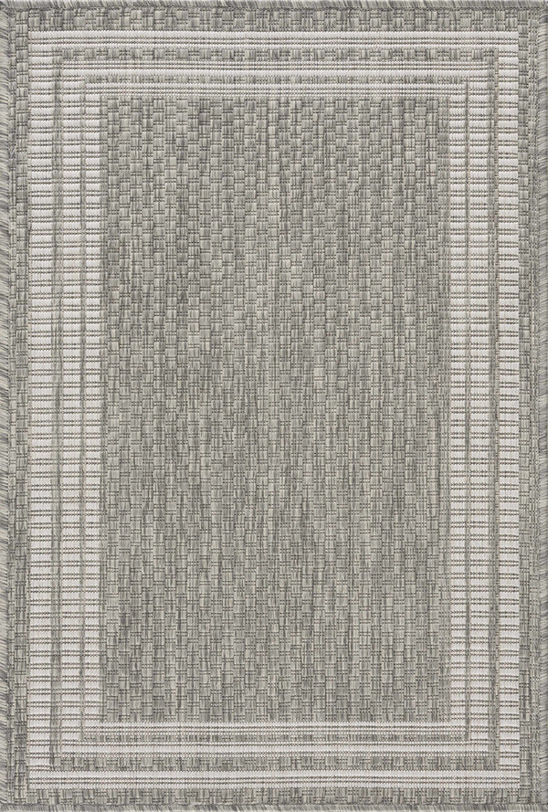 Hauteloom Burradoo BRRVC Gray Machine Made Polypropylene Rug