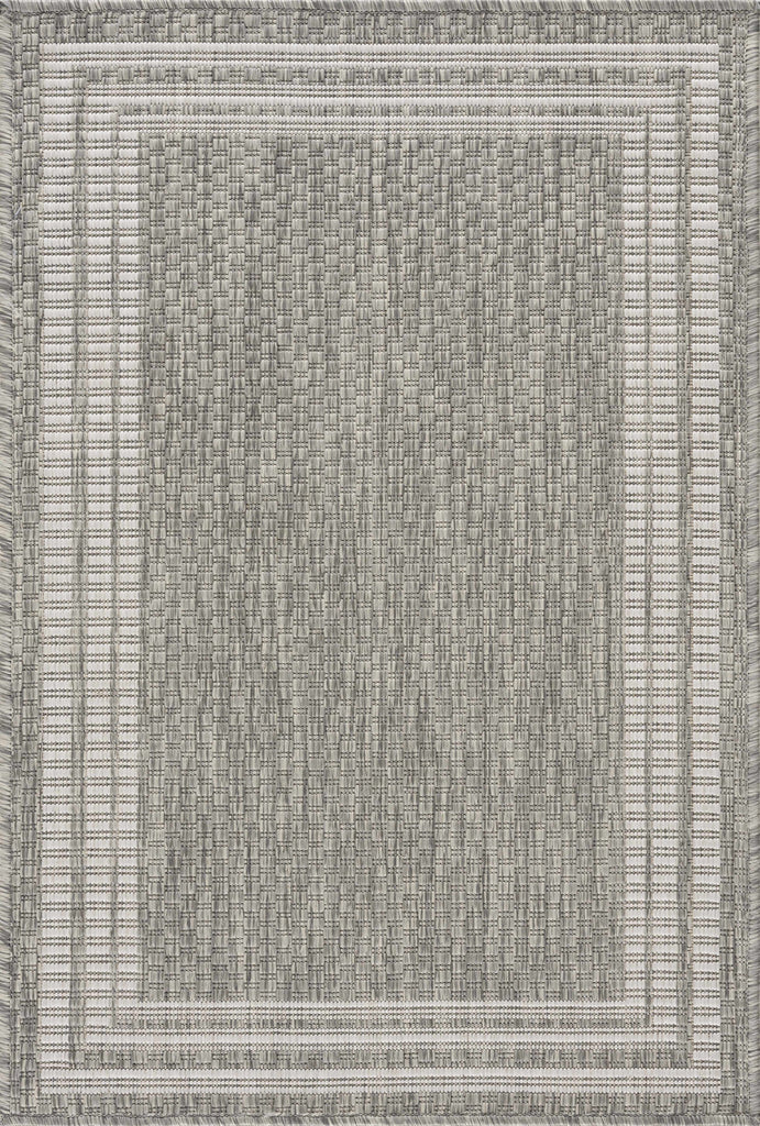 Hauteloom Burradoo BRRVC Gray Machine Made Polypropylene Rug