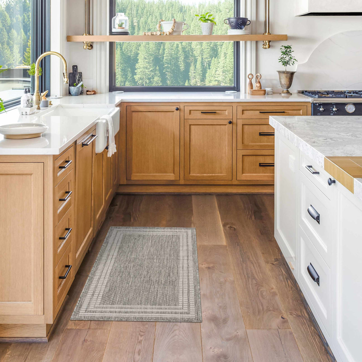 Hauteloom Burradoo BRRVC Gray Machine Made Polypropylene Rug