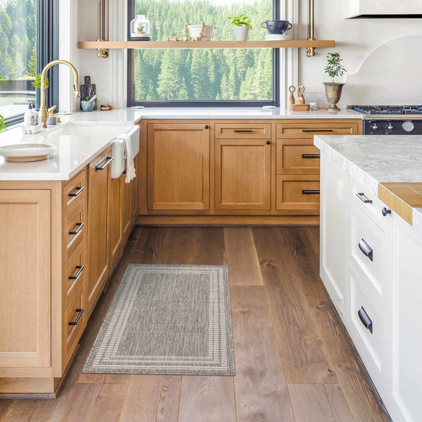 Hauteloom Burradoo BRRVC Gray Machine Made Polypropylene Rug