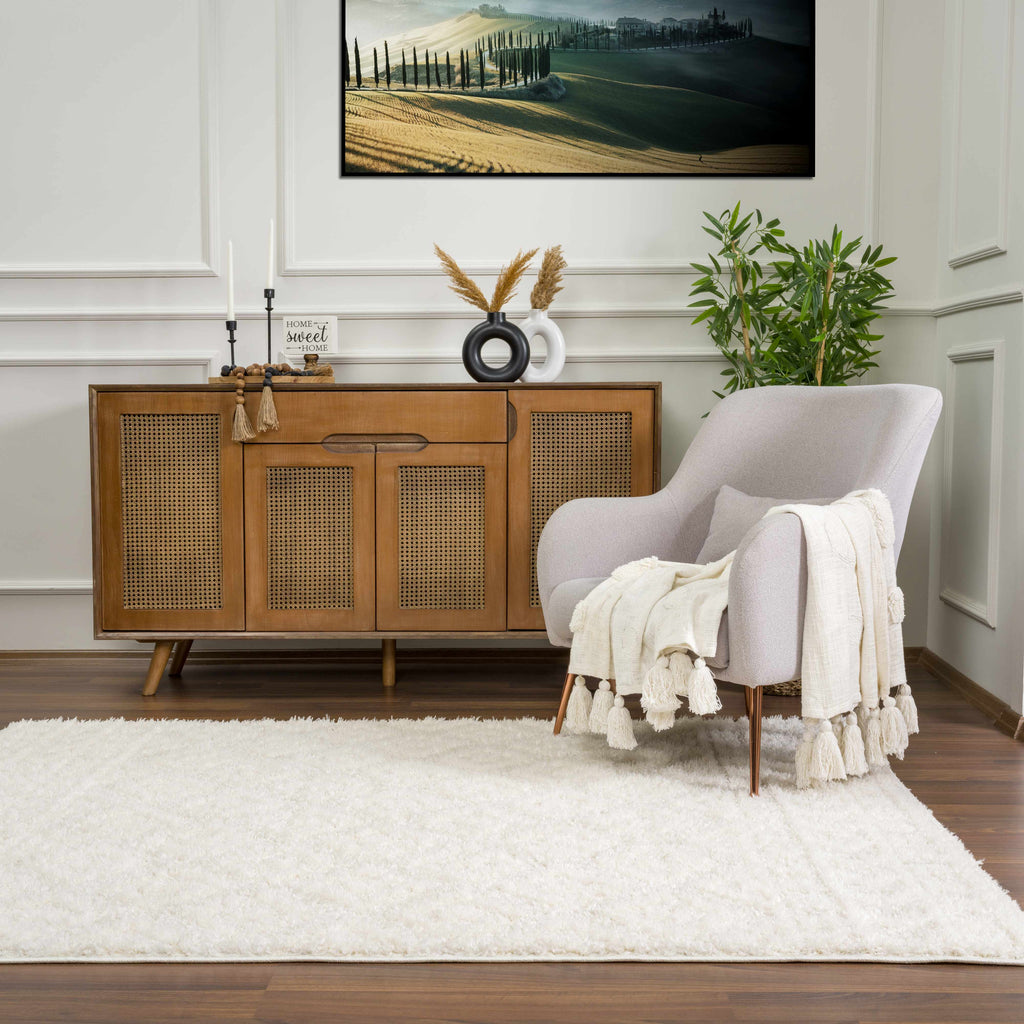 Hauteloom Eivin HRDOEIVINA1 Cream Machine Made Polyester Rug