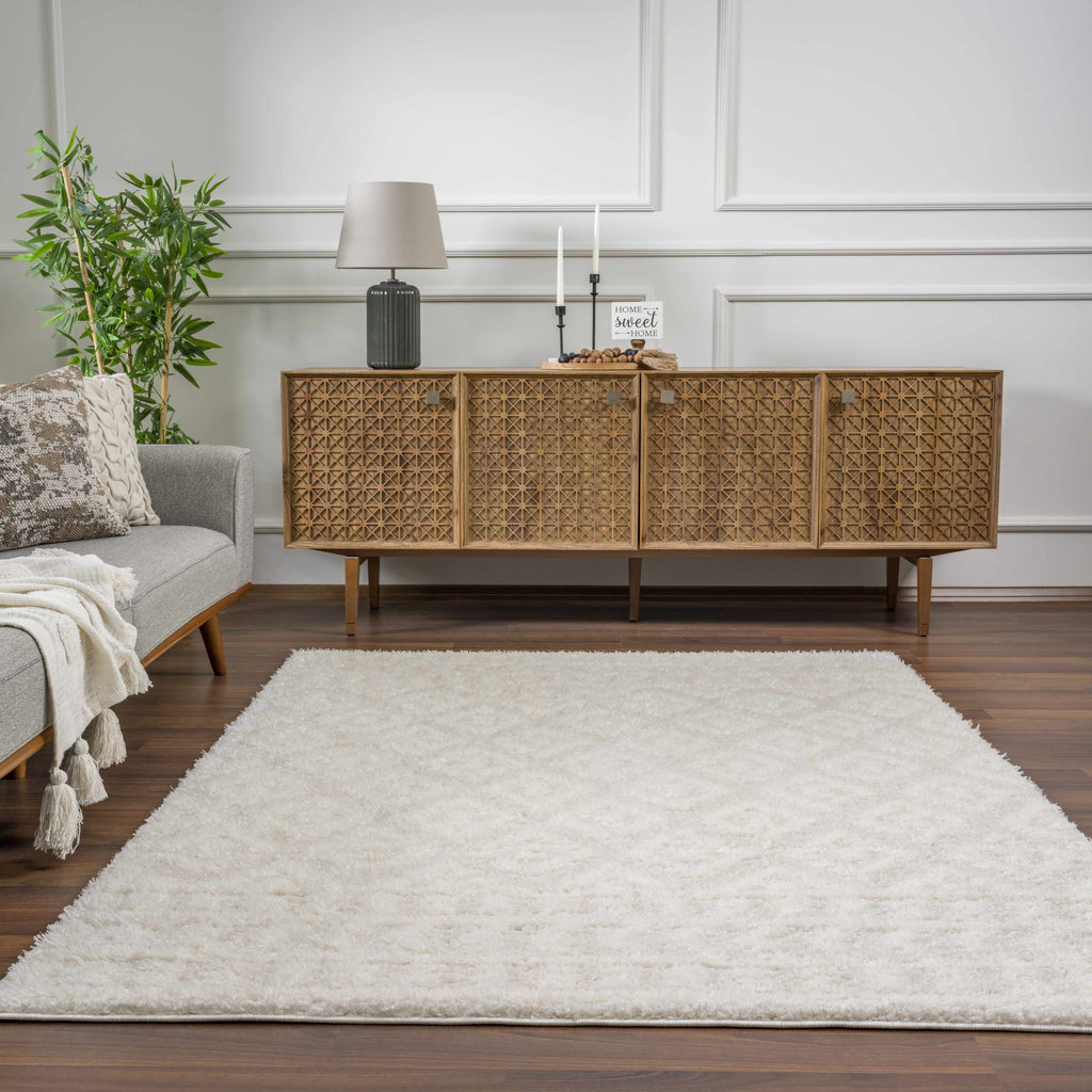 Hauteloom Eivin HRDOEIVINA1 Cream Machine Made Polyester Rug