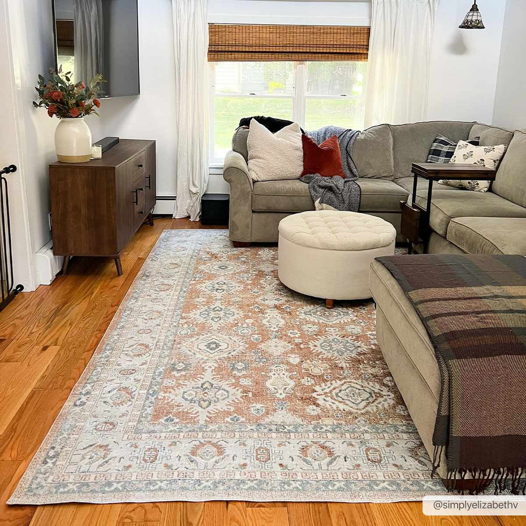 Hauteloom Ezio SLLIEZIO824 Rust Machine Made Polyester Rug