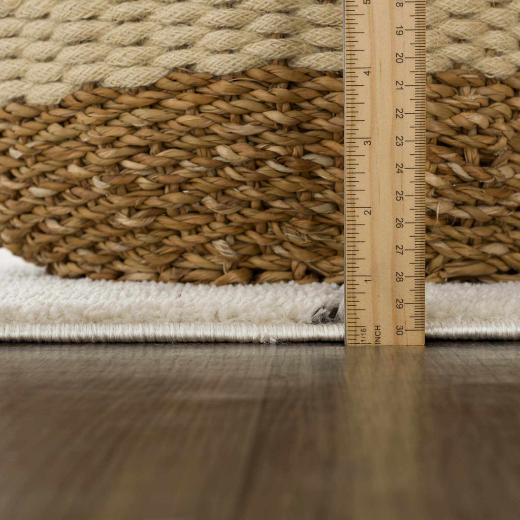 Hauteloom Koume SFEBKOUMEA1 Beige Machine Made Polyester Rug