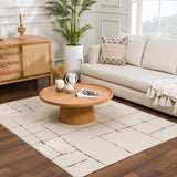 Hauteloom Koume SFEBKOUMEA1 Beige Machine Made Polyester Rug