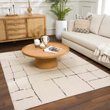 Hauteloom Koume SFEBKOUMEA1 Beige Machine Made Polyester Rug