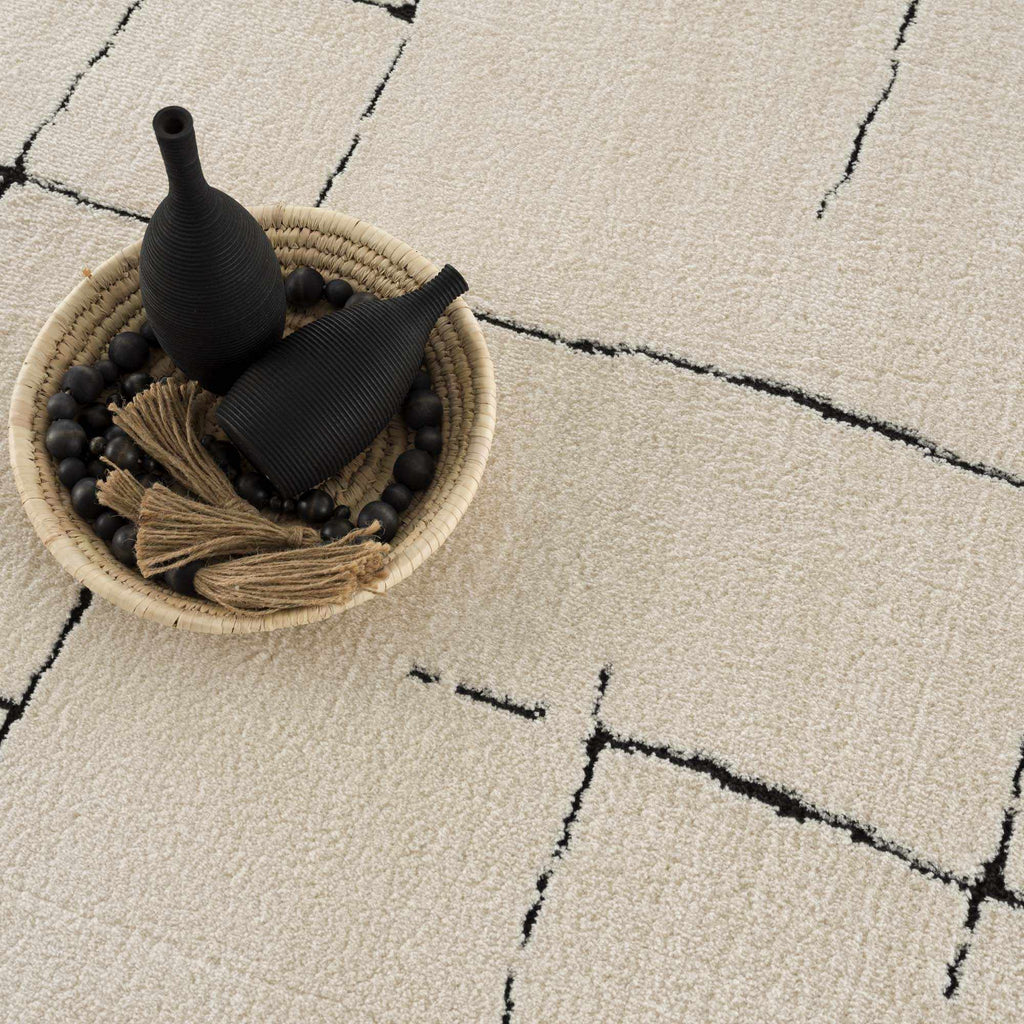 Hauteloom Koume SFEBKOUMEA1 Beige Machine Made Polyester Rug
