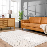 Hauteloom Julie SFEBJULIBA1 Beige Machine Made Polyester Rug