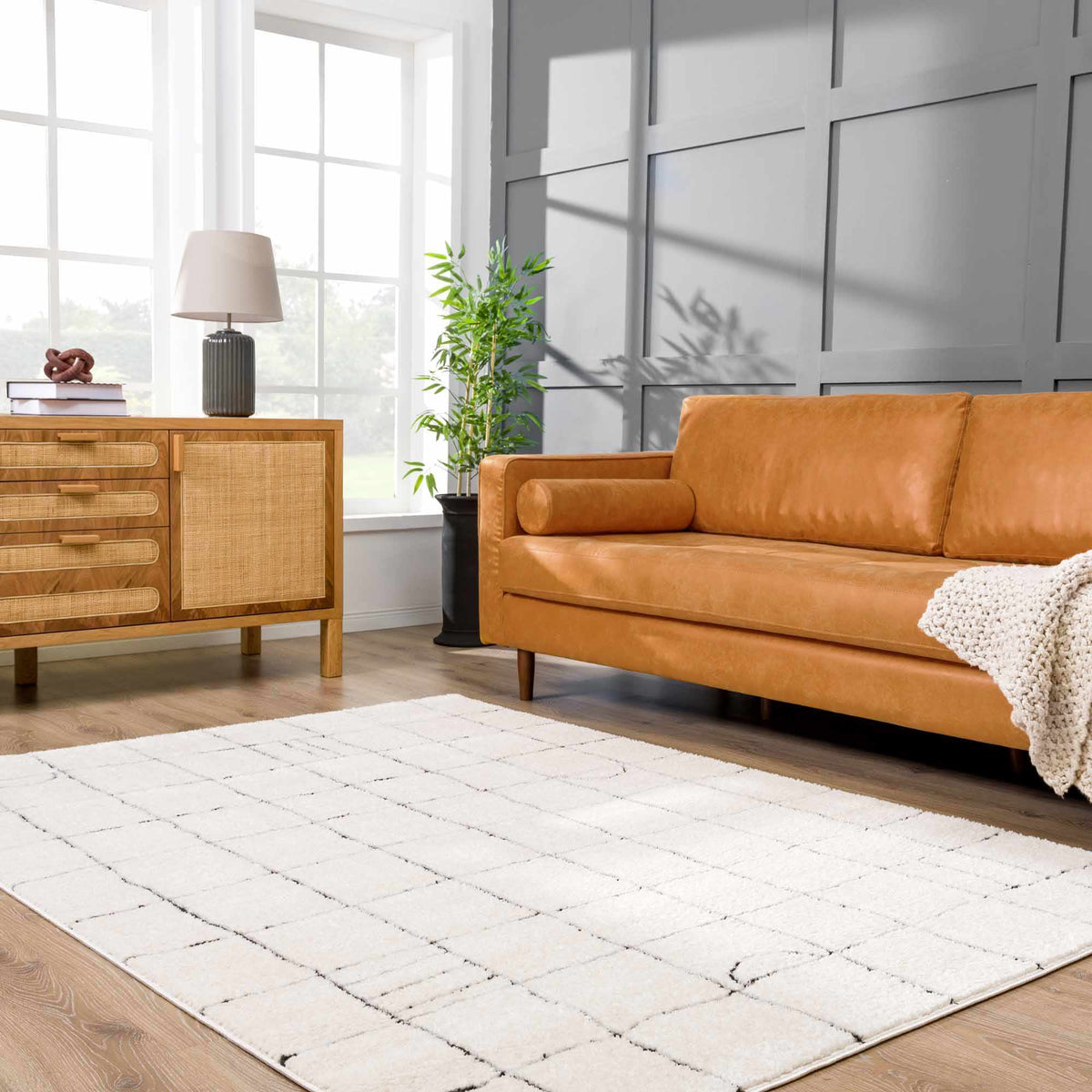 Hauteloom Limited Edition SFEBKEANUA1 Beige Machine Made Polyester Rug