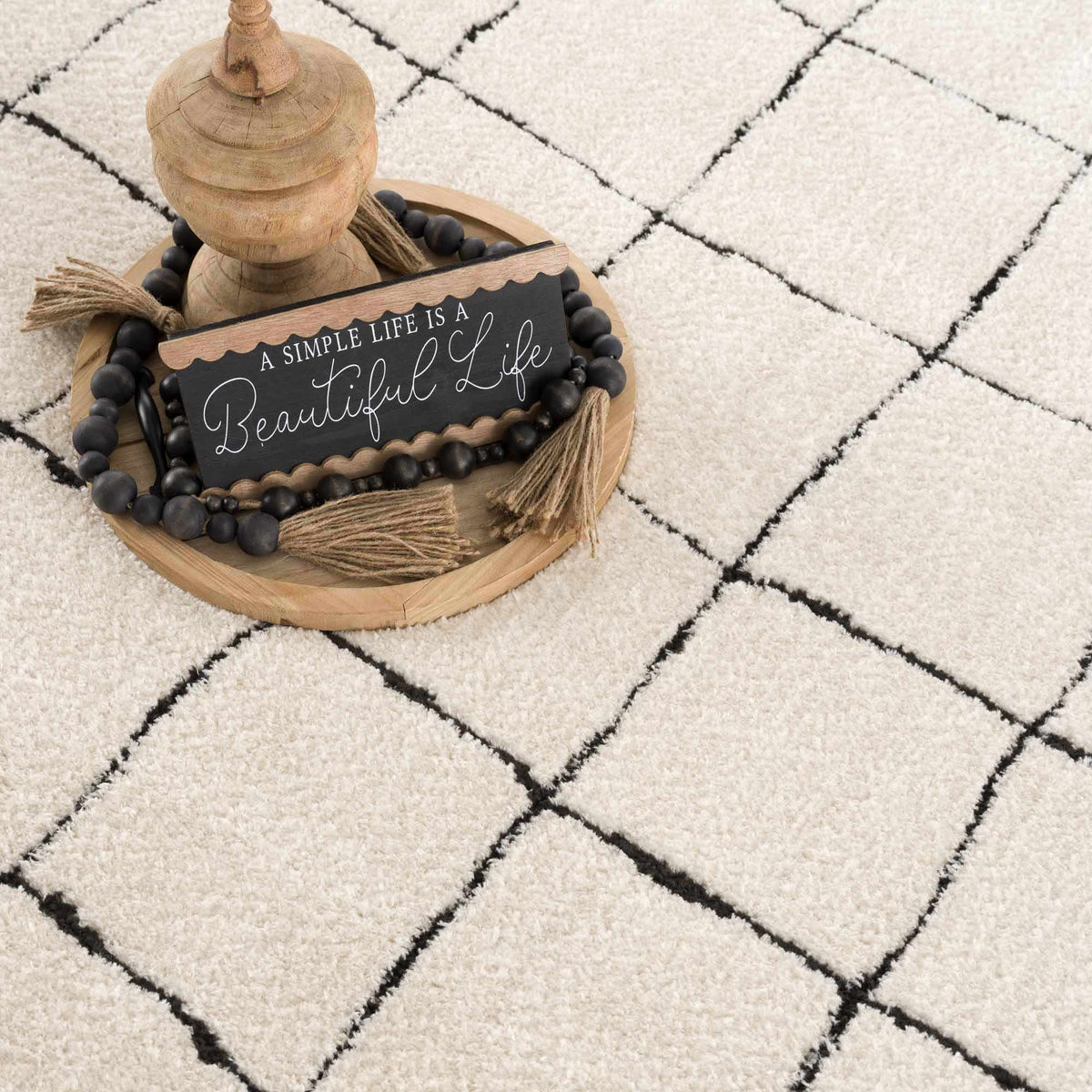 Hauteloom Limited Edition SFEBKEANUA1 Beige Machine Made Polyester Rug