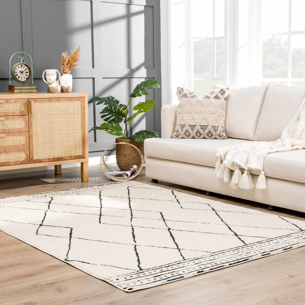Hauteloom Keone SFEBKEONEA1 Beige Machine Made Polyester Rug
