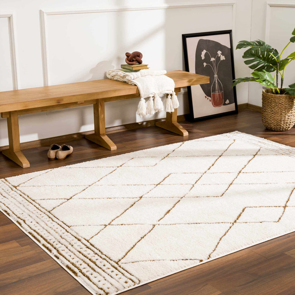 Hauteloom Keone SFEBKEONEA2 Beige Machine Made Polyester Rug