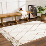 Hauteloom Keone SFEBKEONEA2 Beige Machine Made Polyester Rug