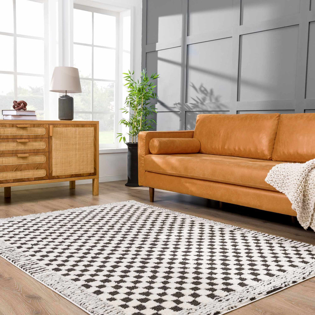 Hauteloom Leryn SFEBLERYNA1 Off White Machine Made Polyester Rug
