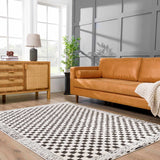 Hauteloom Leryn SFEBLERYNA1 Off White Machine Made Polyester Rug