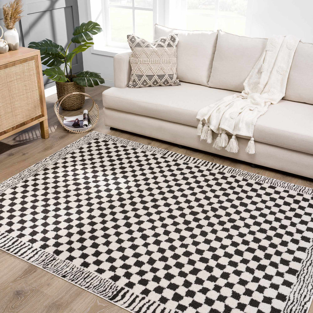 Hauteloom Leryn SFEBLERYNA1 Off White Machine Made Polyester Rug