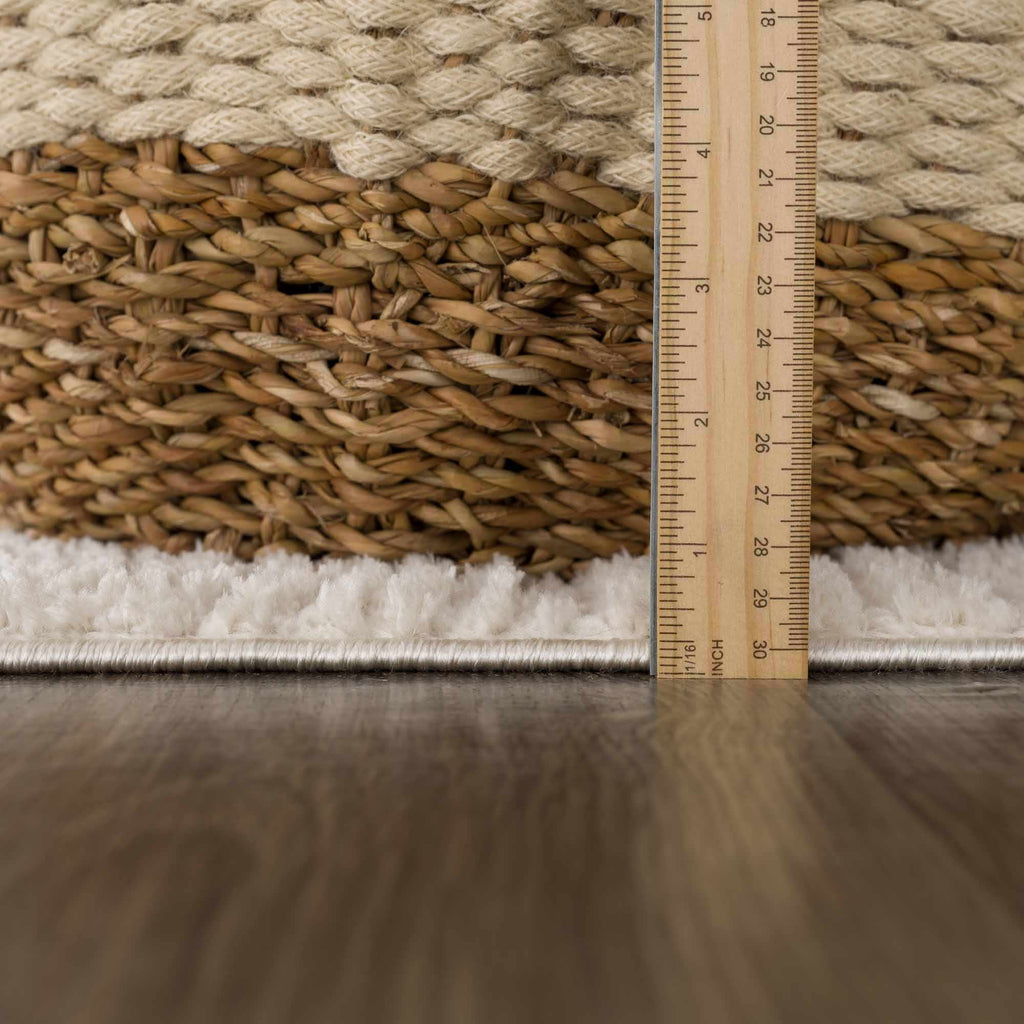 Hauteloom Leryn SFEBLERYNA3 Beige Machine Made Polyester Rug