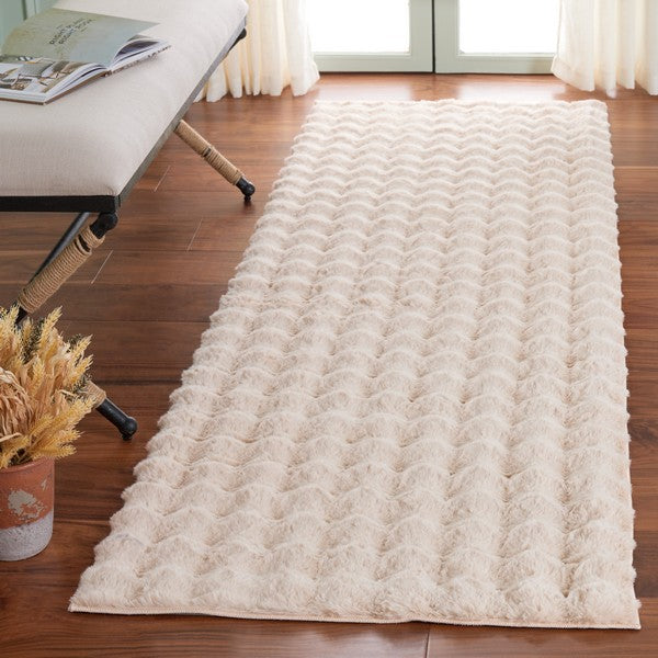 safavieh clearance faux rabbit bubble frb100b beige rug