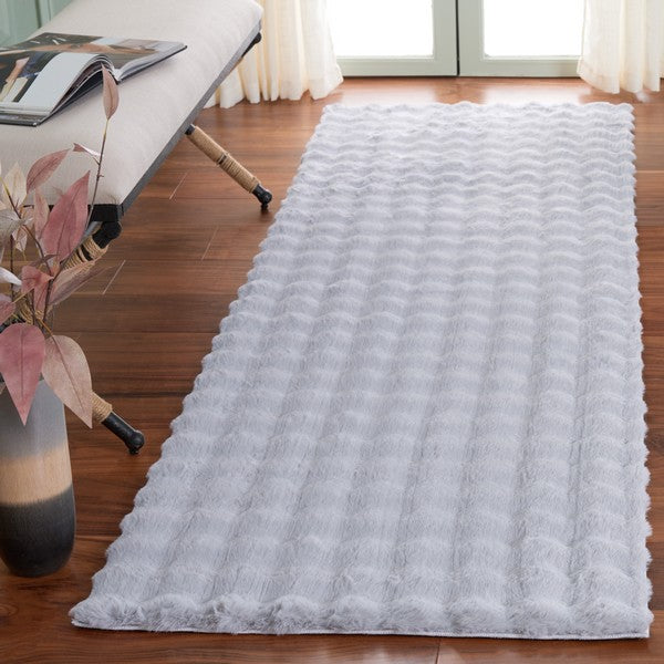 safavieh clearance faux rabbit bubble frb100f grey rug