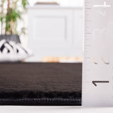 safavieh clearance faux rabbit fur frf100z black rug
