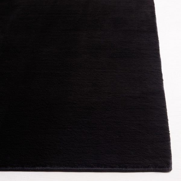 safavieh clearance faux rabbit fur frf100z black rug