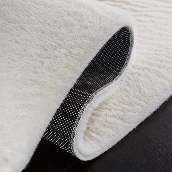 safavieh clearance faux rabbit fur frf500a off white rug