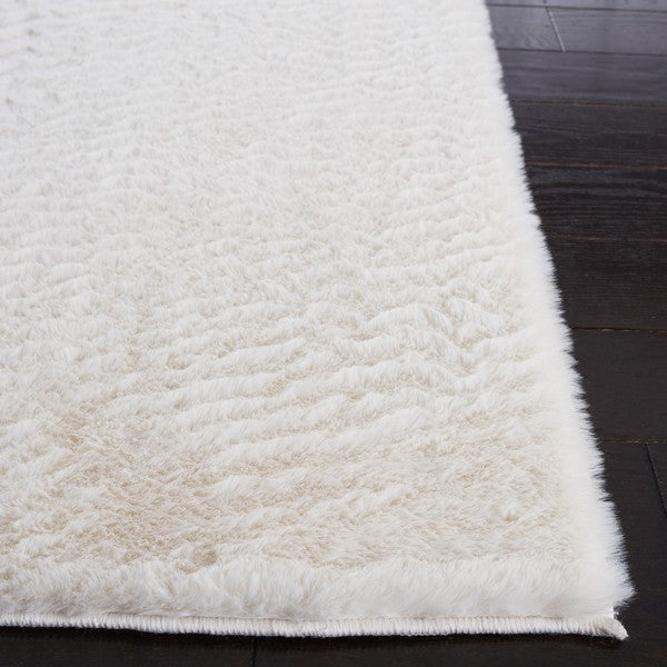safavieh clearance faux rabbit fur frf500a off white rug