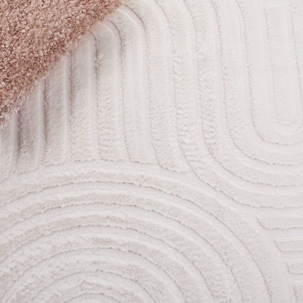 safavieh clearance faux rabbit fur frf881a ivory rug