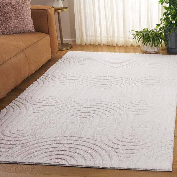 safavieh clearance faux rabbit fur frf881a ivory rug