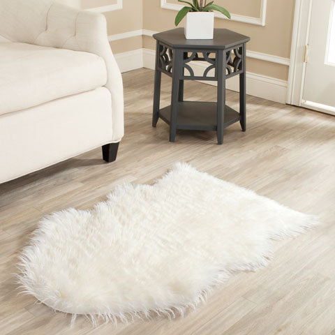 safavieh clearance faux sheep skin fss115a ivory rug