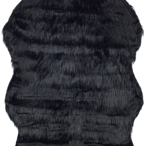 safavieh clearance faux sheep skin fss115b black rug