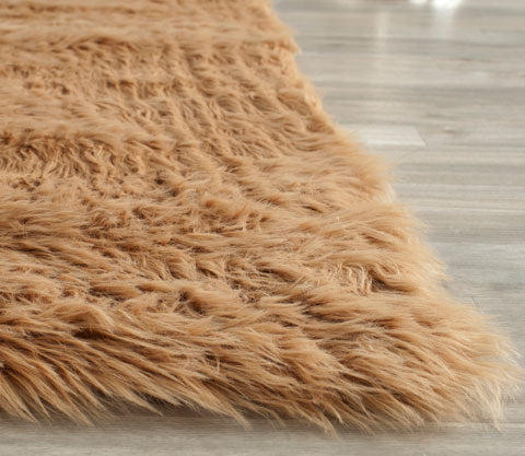 safavieh clearance faux sheep skin fss115e camel rug