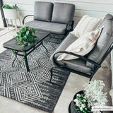Hauteloom Frankville FRNKV Black Machine Made Polypropylene Rug