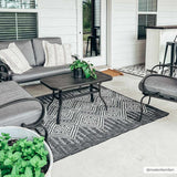 Hauteloom Frankville FRNKV Black Machine Made Polypropylene Rug