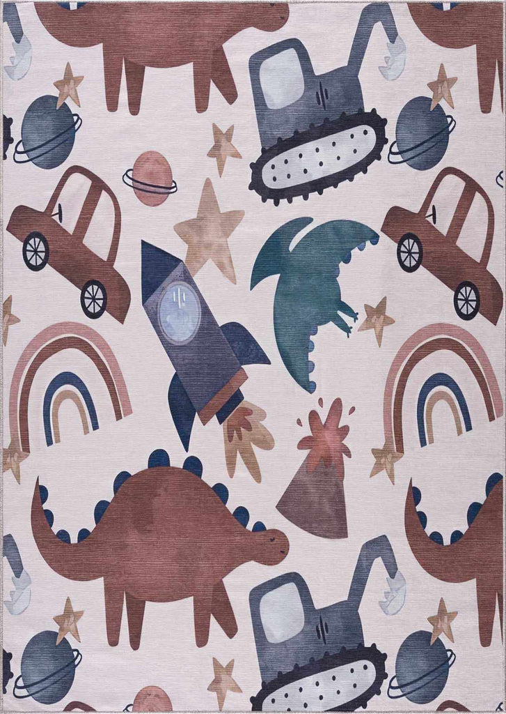 Hauteloom Libra LCYTCA1 Beige Machine Made Chenille-Polyester Rug