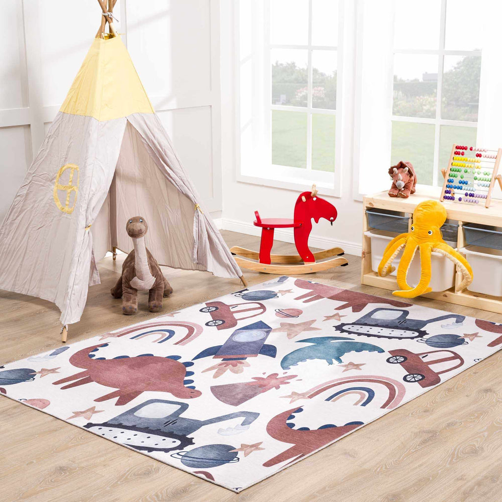 Hauteloom Libra LCYTCA1 Beige Machine Made Chenille-Polyester Rug