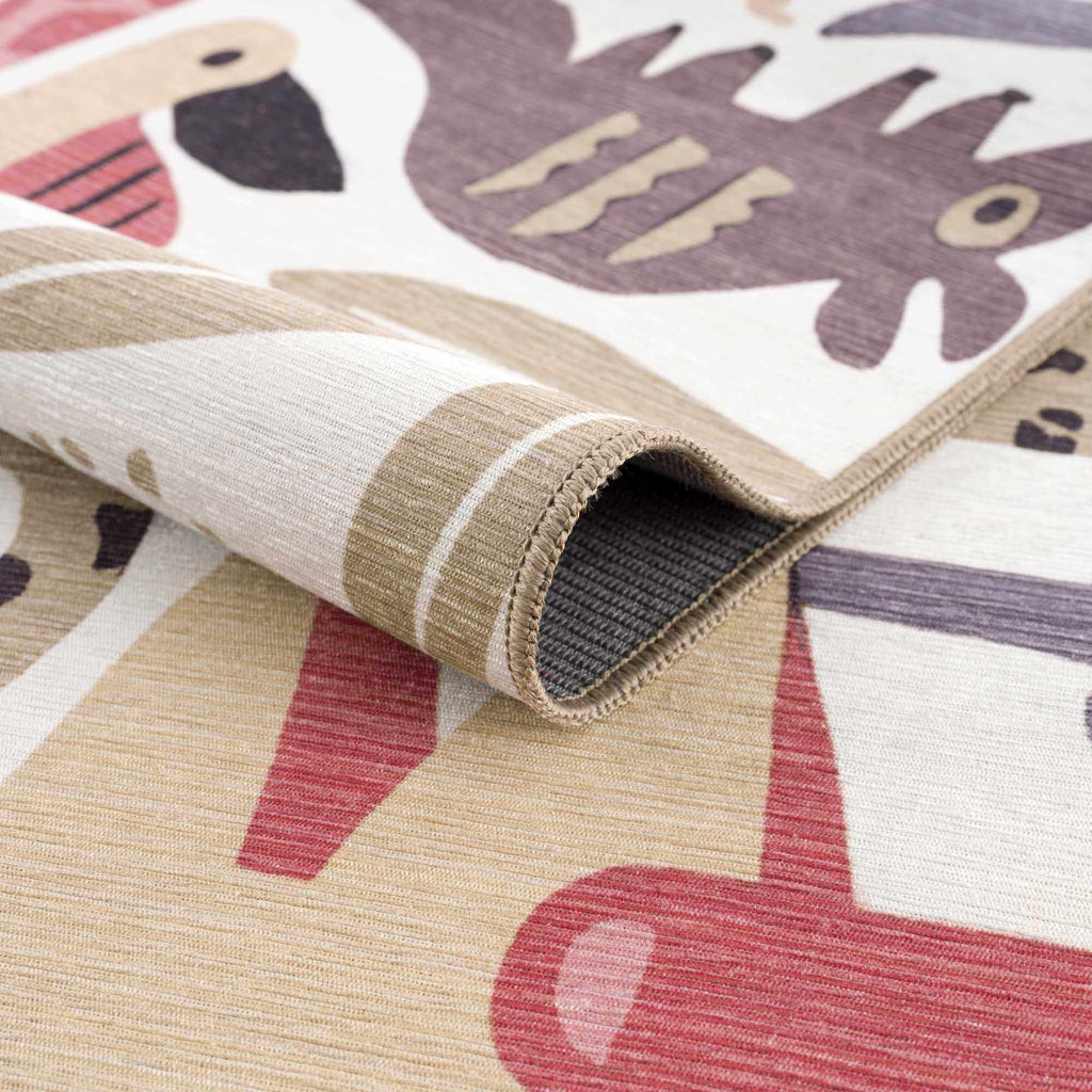 Hauteloom Natal NMQFLA1 Beige Machine Made Chenille-Polyester Rug