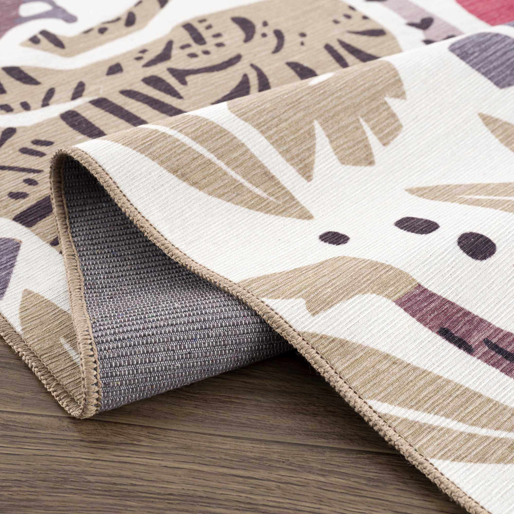 Hauteloom Natal NMQFLA1 Beige Machine Made Chenille-Polyester Rug