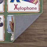 Hauteloom Osric VSLGFA1 Green Machine Made Chenille-Polyester Rug