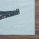 Hauteloom Petey PMFHMA1 Aqua Machine Made Chenille-Polyester Rug